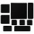 BLACK 426 - Kit 9 Formas ABS 2mm Gesso/Cimento - Mosaico 50 - 1/2 m² - Imagem 3