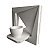 Forma do suporte de vaso para cobogó  Citadino - 39 x 20,5 cm - Ref.509 - Imagem 2