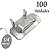 Fecho dentado de Aço Inox 430, 3/4'' (19mm) x 1,2mm sem revestimento, pacote com 100 - Imagem 1