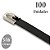 Kit 100 Abraçadeiras Auto Travantes 3/16" (4,76 mm) Zip Tie Inox 316 Revestidas com Poliéster Preto - Imagem 1