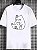 Camiseta Camisão BabyLook Gatinho Fofo  Poliéster Branca Casual - Academia ou Dia-Dia - Imagem 3