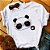 Camiseta engraçada feminina com estampa de panda, manga curta, gola O, camiseta - Imagem 10