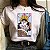 Camiseta de manga curta com estampa do gato tarot feminino, camiseta dos desenho - Imagem 4