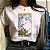 Camiseta de manga curta com estampa do gato tarot feminino, camiseta dos desenho - Imagem 14