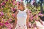 T-Shirt Malha Canelada Gola Eva bella Lilian - Imagem 1