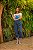Calça Jeans Cenoura Blue Denim Amaciada Eva bella - Imagem 1
