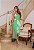 Vestido Midi com cinto estampado verde - Imagem 2