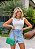 Short Jeans Claro com Cinto Lilly Belle - Imagem 1
