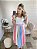 Conjunto Tricot com cropped e saia tricolor - Imagem 5
