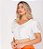 Blusa Viscose Guipure Balonê Natural Color Iasmin Eva Bella - Imagem 3