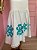 Conjunto de Saia e Cropped Bordado Turquesa Limonada Pink - Imagem 3