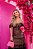 Vestido Desire Midi de renda preta Limonada Pink - Imagem 2