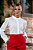 Calça Vermelha em alfaiataria com modelagem reta Eva bella Raissa - Imagem 3
