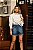 Short Jeans bordado com pérola no bolso Eva bella Luciane - Imagem 2