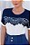 T-Shirt azul com renda Eva bella Thaila - Imagem 2