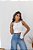 BLUSA VISCOLINHO COM APLICAÇÃO DE FLOR REMOVÍVEL - Imagem 1