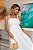 Vestido Midi off White em viscose Eva bella - Imagem 2