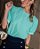 Blusa manga curta verde água Eva bella Clarice - Imagem 1