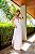 Vestido Listrado com rosa Eva bella Olivia - Imagem 1