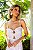 Vestido Listrado com rosa Eva bella Olivia - Imagem 2
