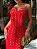 Vestido de Renda Vermelho Cartagena Vermelho - Imagem 4