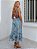 Vestido Midi Floral Azul Rayo de Sol Floral - Imagem 3