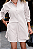 Camisa Feminina Off White Alongada com Botões Forrados Nuxx - Imagem 3
