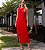 Vestido Midi Vermelho com Fenda em Viscose e Elastano – Nuxx - Imagem 1