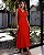 Vestido Midi Vermelho Decote V com Pregas – Nuxx - Imagem 1