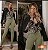Blazer Preto com detalhe de couro Eva bella Raquel - Imagem 1