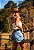 Short Jeans com Cinto Animal Print Lily belle - Imagem 1
