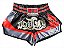 Short Muay Thai Cetim Premium Tradicional Vermelho - Imagem 1