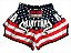 Short Muay Thai Cetim Premium USA - Imagem 1
