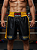 Calção de Boxe Premium Profissional - Preto Amarelo - Imagem 2