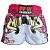 SHORT MUAY THAI GOLD PINK BRANCO - Imagem 1