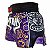Short Muay Thai Tailandês - Premium Roxo e Dourado - Imagem 2