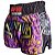 Short Muay Thai Calção Tailandês - Premium Roxo e Dourado - Imagem 2