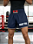 Short Muay Thai Calção Tailandês Básico Unissex - Azul Marinho - Imagem 3
