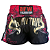 Short Muay Thai Tailandês Premium - Gold Pink/Preto - Imagem 1