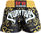 SHORT MUAY THAI PRETO AMARELO - Imagem 1