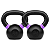 Kit X2 Kettlebell 6 Kg Halter Com Alça Preto C/ Nf - Dsr - Imagem 1