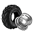 Kit Pneu 145/70-6  + Roda aro 6 - Imagem 1