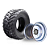 Kit Pneu 20x10-10 + Roda 20x10-10 - Imagem 1
