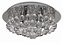 Lustre de cristal verdadeiro redondo base inox 30cm - Imagem 1