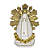 Imagem de Nossa Senhora Aparecida com Resplendor em Gesso - 25cm - Imagem 1