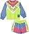 Conjunto Infantil Neon Multicolorido da Animê - Imagem 3