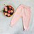 Calça Infantil Rosa Claro Moletom Flanelado da Nini Bambini - Imagem 1