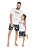 Pijama Infantil Filho com Bermuda Azul Marinho Estampada da Quimby - Imagem 3