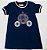 Vestido Infantil de Moletom Azul Marinho Carruagem Pituchinhus - Imagem 1