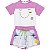 Conjunto Infantil com Cropped Estampado Lapelas da Animê - Imagem 1